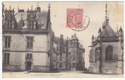 CPA Châteaumeillant, Le Chateau de Meiltant, gel. 1904