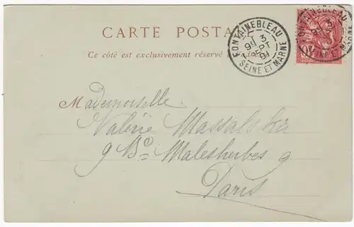 CPA Palais de Fontainebleau Cabinet ou Napoleon 1er signa, gel. 1901