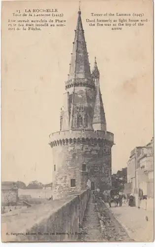 CPA La Rochelle, Tour de la Lanterne, ungel.