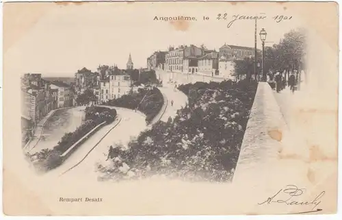 CPA Angouleme, Rempart Desaix, ungel.