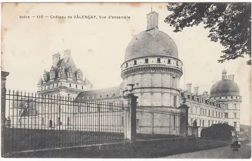 CPA Indre, Chateau de Valencay, Vue d'ensemble, ungel.