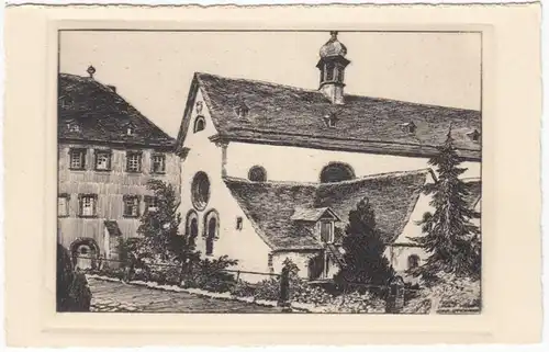 AK Kloster Eberbach, Rheingau, Klosterukirche und Abtsbau, ungel. datiert 1935