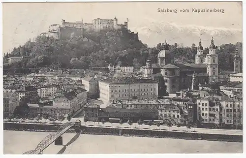 AK Salzburg vom Kapuzinerberg, gel. 1912