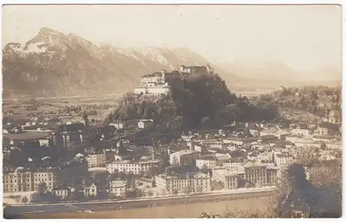 AK Salzburg vom Kapuzinerberg, Foto- AK, ungel.