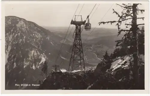 AK Rax, Seilbahn, Gondel, ungel. datiert 1947