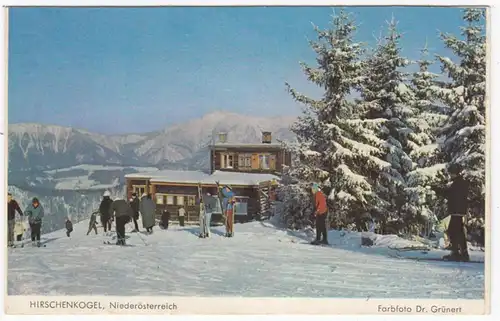 AK Hirschenkogel, Skihütte, Skifahrer, ungel.