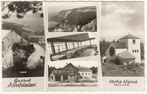 AK Gasthof Almfrieden, Hohe Wand, ungel. datiert 1962