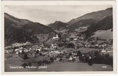 AK Hollenstein an der Ybbs, Ortsansicht, Ybbstal, gelaufen 1940