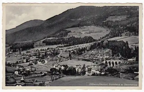 AK Höfenlutfkurort Steinhaus am Semmering, Vue panoramique, gel. 1939