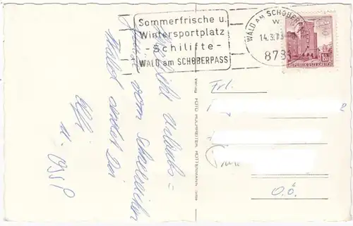 AK Steiermark, Wald am Schoberpaß, Schilift, Mehrbildkarte, gel. 1973