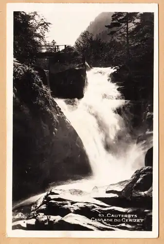 CPA Cauterets, Cascade du Cerizet, gel. 1955