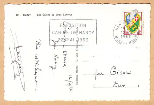 CPA Nancy, Les Grilles de Jean Lamour, en 1960