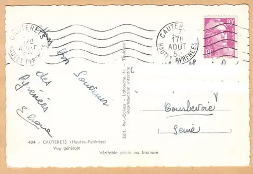 CPA Cauterest, Vue generale, gel. 1952