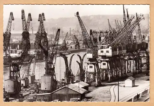 CPA Rouen, Le Port, Les Grues, ungel.