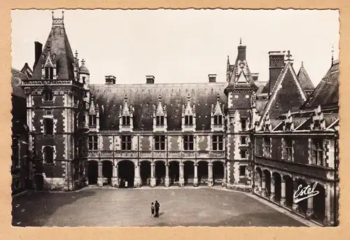 CPA Chateau de Blois, L'aile Louis XII et la Galerie Charles d'Orleans, gel.