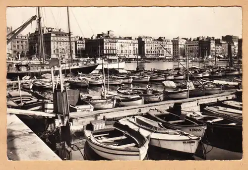 CPA Marseille, Un coin du Port, gel.