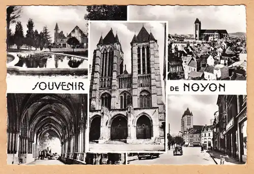 CPA Souvenir de Noyon, gel. 1955