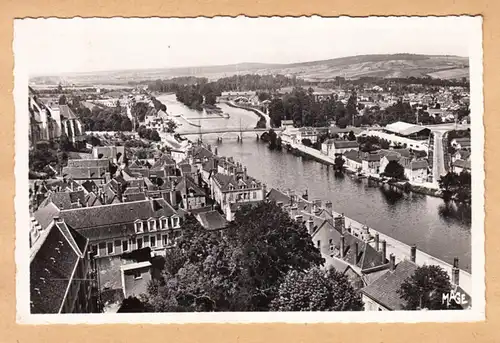 CPA Auxerre, Vue sur l'Yonne, en 1952