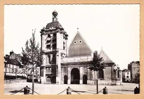 CPA Pontoise, Eglise Notre- Dame, gel.