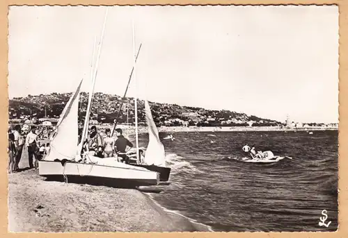 CPA Sete, Cette, La grande Plage de la Corniche, gel.