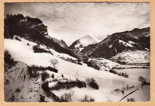 CPA Paysage de neige, La Lanche, gel. 1953