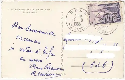 CPA Evian-les-Bains, La Source Cachat, gel.