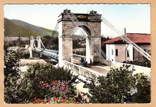 CPA Le Boulou, Le Pont suspendu, gel.