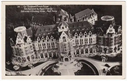 CPA Le Touquet Paris Plage, Vue Aerienne du Royal Picardy, gel.