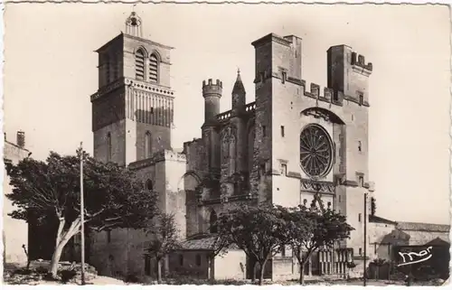 CPA Beziers, Eglise Sainte Nazaire, gel.