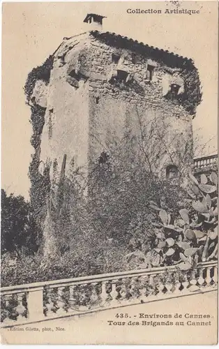 CPA Cannes, Tour des Brigands au Cannes en 1906