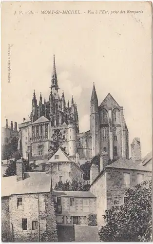 CPA Le Mont Saint Michel, Vue à l'Est prise des Remparts, gel.