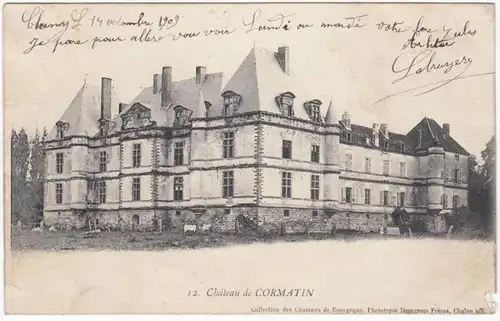 CPA Château de Cormatin, gel. 1903