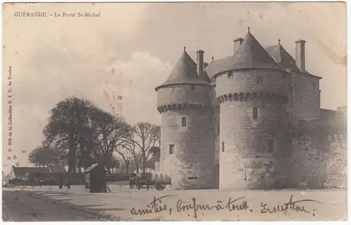 CPA Guérande, La Porte Saint- Michel, gel.