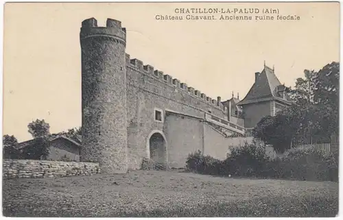 CPA Chatillon la Palud, Château Chavant, Anciene ruine féodale, gel. 1909