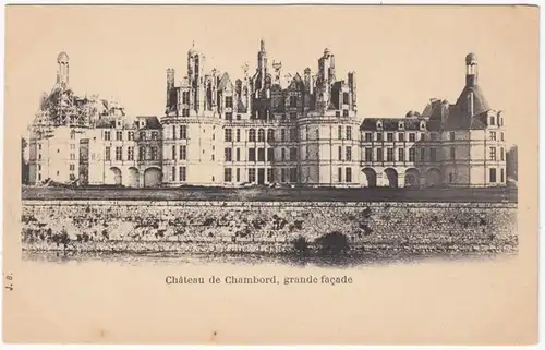 CPA Chateau de Chambord, grande facade, ungel.