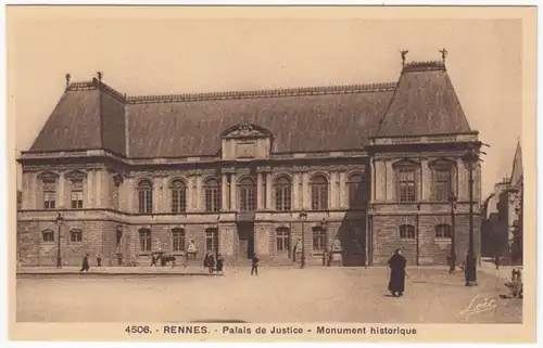 CPA Rennes, Palais de Justice, Monument historique, ohneil.