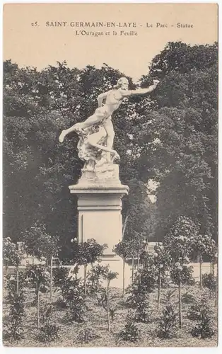 CPA St. Germain en Laye, Le Parc, Statue L'Ouragan et la Feullie, ohne.