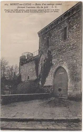 CPA MORET-sur-LOING - Restes d'un ouvrage avancé formant l'ancienne tête du pont, gel.