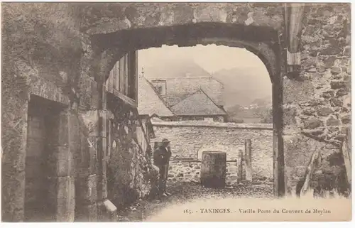 CPA Taninges, Vieille Porte du Couvent de Meylan, ungel.