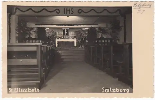 AK Salzbourg, Saint-Élisabeth, autel, peu.