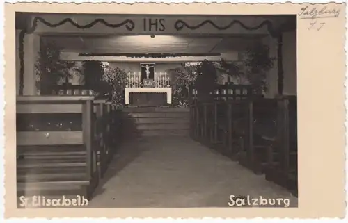 AK Salzburg, St. Elisabeth, Altar, ungel.