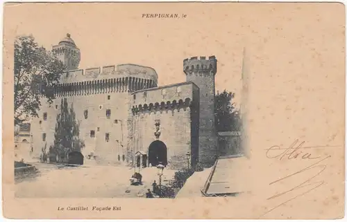 CPA Perpignan, Le Castillet, gel. 1901