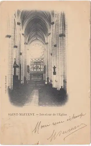 CPA Saint Maixent l'Ecole, Interieur de l'Eglise, 1903