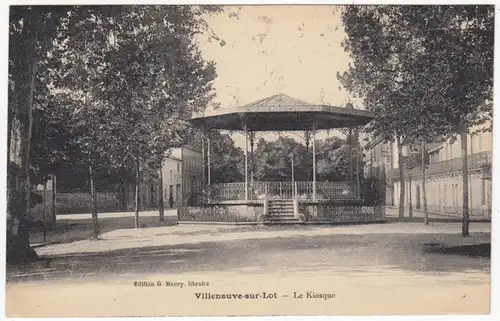 CPA  Villeneuve sur Lot, Le Kiosque, gel. 1925