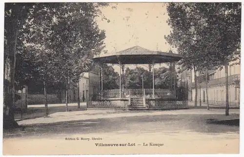 CPA Villeneuve sur Lot, Le Kiosque, gel. 1925