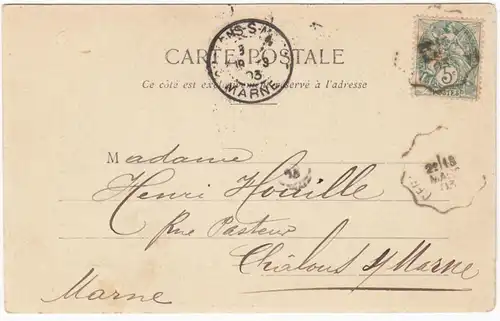 CPA En Morvand, La Cascade de la Roche, gel. 1903
