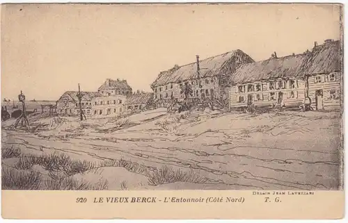 CPA Le vieux Berck, L'Entonnoir, Cote Nord, ungel.