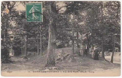 CPA Saint Leu la Foret, Vue de la Foret, cote de l'Etang, gel.