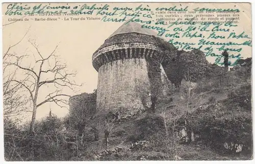CPA Tiffauges, Chateau de Barbe-Bleue, La Tour du Vidame, Militaire, gel. 1917