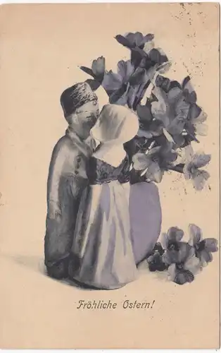 AK Fröhliche Ostern, gel. 1908